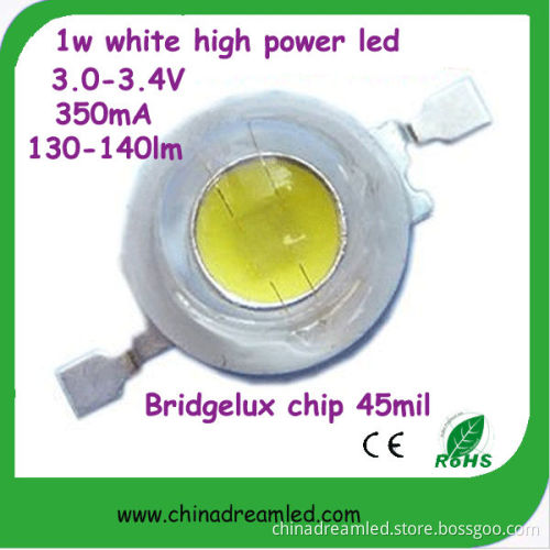 Hot sale 1-3W led diode Bridgelux 45mil Chips Warm White cool white natural white High Power LED for street light